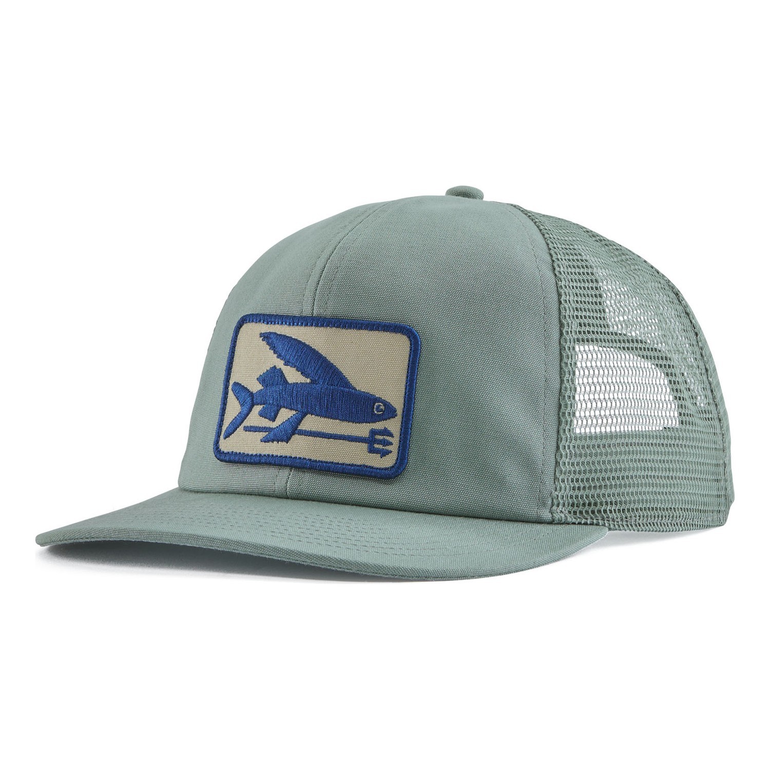 Patagonia Flying Fish Relaxed Trucker Hat CVGR i gruppen Klær Og Fottøy / Caps Og Annet Hodeplagg / Caps / Trucker Caps hos Sportfiskeprylar.se (38229-CVGR-ALL)
