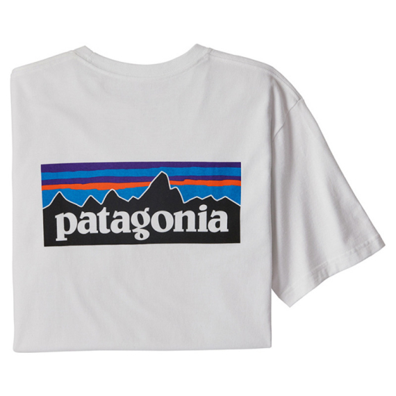 Patagonia M\'s P-6 Logo Responsibili-Tee White i gruppen Klær Og Fottøy / Klær / T-Skjorte hos Sportfiskeprylar.se (38504-WHI-Sr)