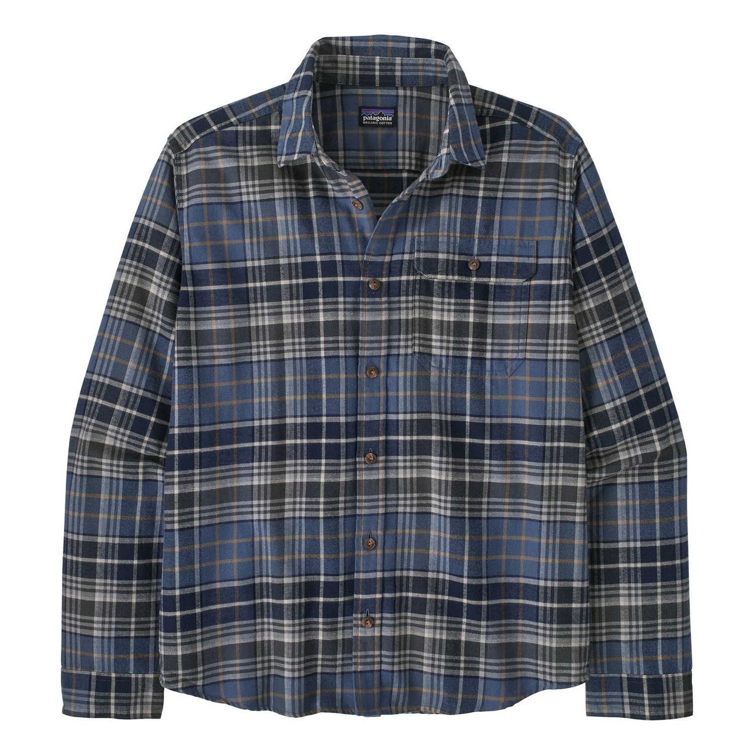 Patagonia M\'s L/S LW Fjord Flannel Shirt DPNV i gruppen Klær Og Fottøy / Klær / Skjorter hos Sportfiskeprylar.se (42410-DPNV-XXLr)