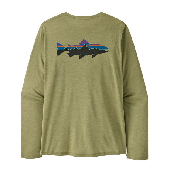 Patagonia M\'s L/S Cap Cool Daily Shirt Fitz Roy Trout GGNX i gruppen Klær Og Fottøy / Klær / T-Skjorte hos Sportfiskeprylar.se (45452-GGNX-Lr)