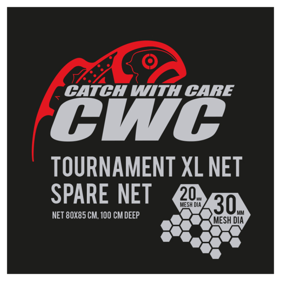 CWC Tournament XL 100cm, D20/D30 Spare Net i gruppen Utstyr Og Tilbehør / Håv / Håv-Nett hos Sportfiskeprylar.se (49-FNETCWC4S)