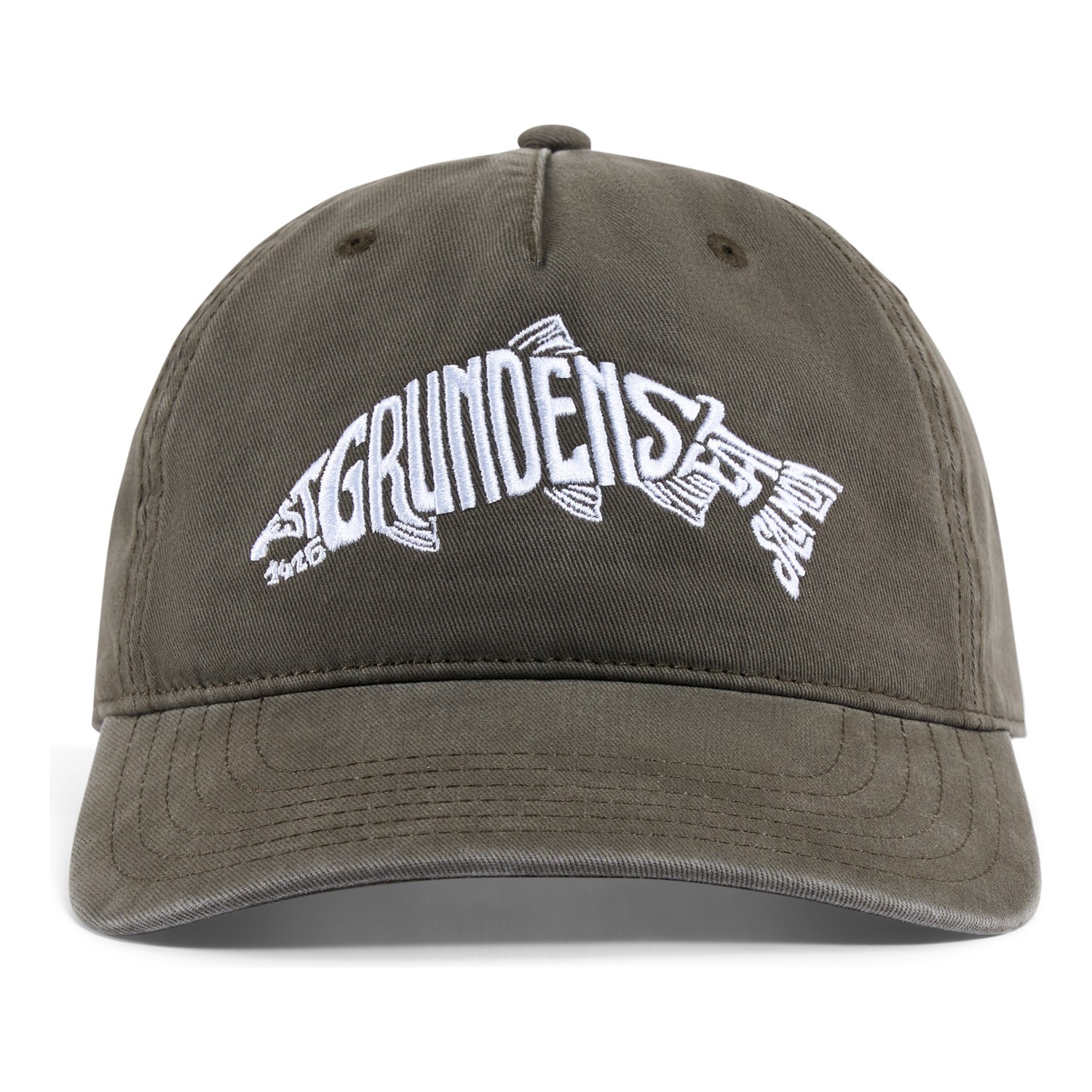 Grundéns Eat Your Words RX Trucker Loden Salmon Graphic i gruppen Klær Og Fottøy / Caps Og Annet Hodeplagg / Caps / Trucker Caps hos Sportfiskeprylar.se (50000-385-0001)