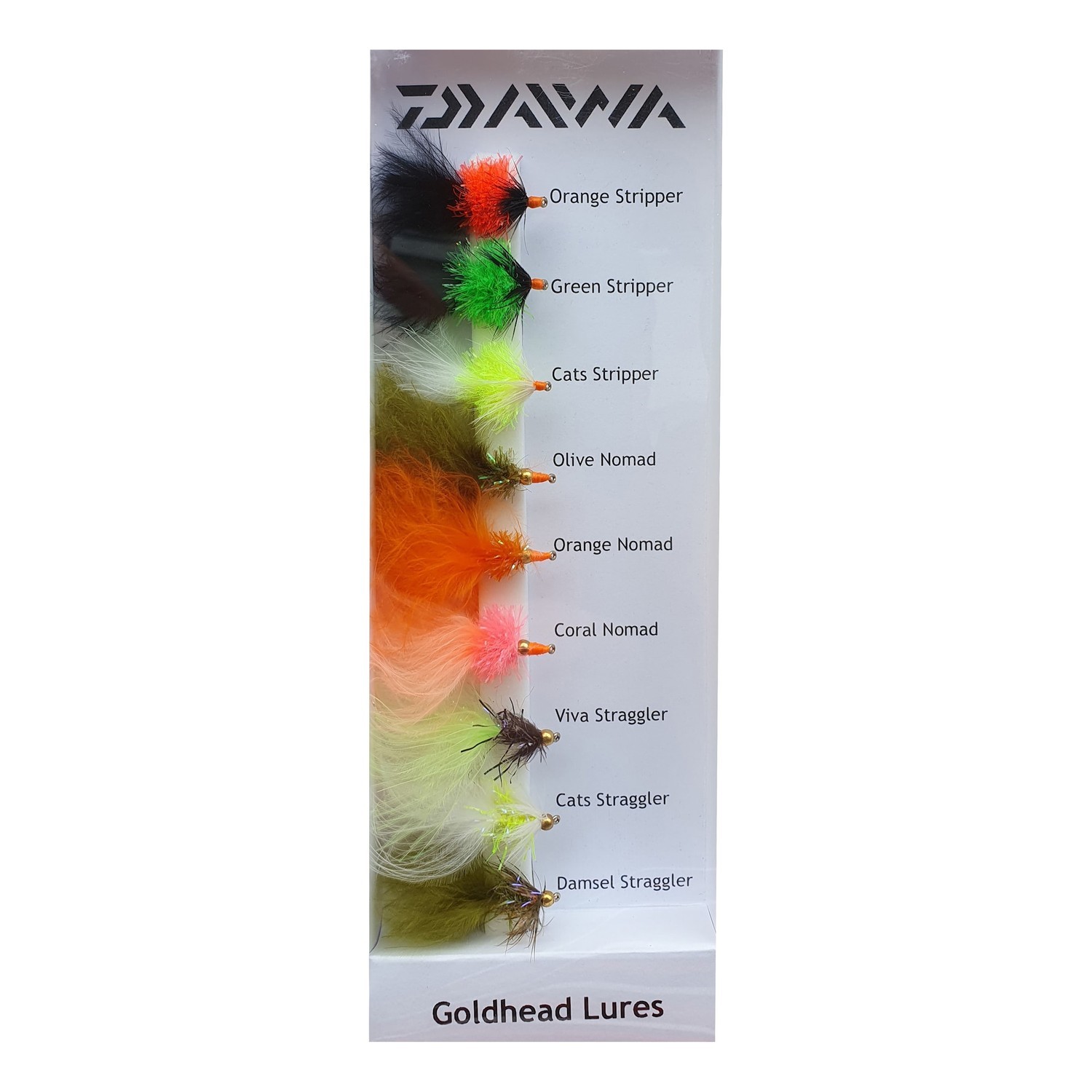 Daiwa Goldhead Flies 9-pack i gruppen Sluker / Fluer hos Sportfiskeprylar.se (5000000221DO)
