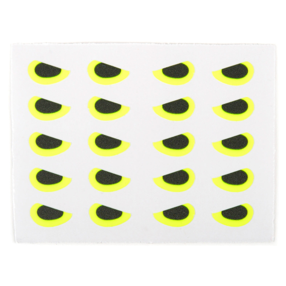 Angry Predator Eyes 8mm - Fluo Yellow i gruppen Kroker Og Terminal Takkel / Flue Binding / Fluebindingsmateriale / Øyne hos Sportfiskeprylar.se (500001)