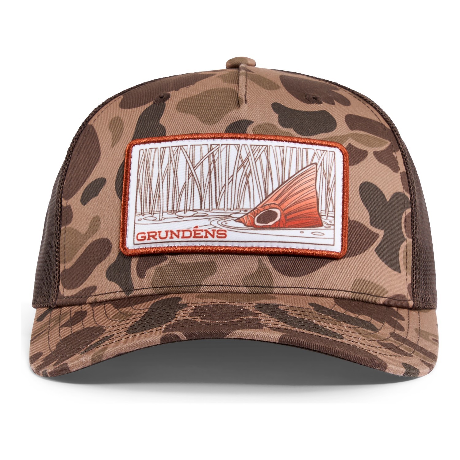 Grundéns Redfish Trucker FP Duck Camo i gruppen Klær Og Fottøy / Caps Og Annet Hodeplagg / Caps / Trucker Caps hos Sportfiskeprylar.se (50272-927-0001)