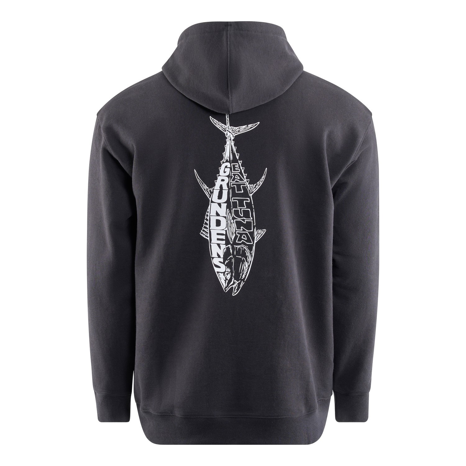 Grundéns Eat Your Words DWR HD Hoodie Black Tuna Graphic i gruppen Klær Og Fottøy / Klær / Gensere / Hettegensere hos Sportfiskeprylar.se (50518-069-0013r)