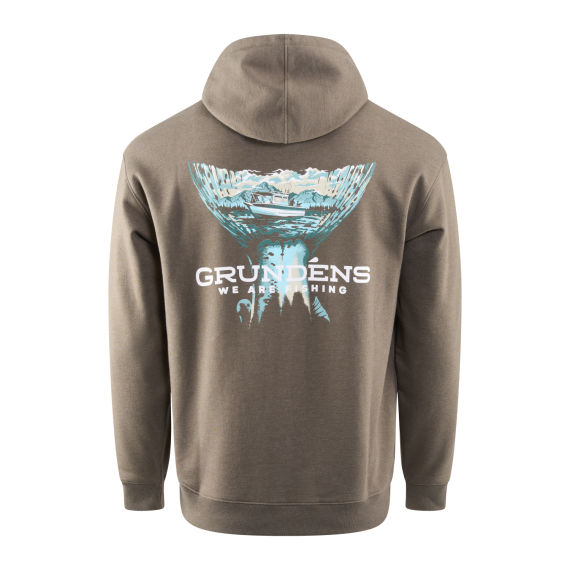 Grundéns Salmon Tailscape Hoodie Otter Heather i gruppen Klær Og Fottøy / Klær / Gensere / Hettegensere hos Sportfiskeprylar.se (50530-242-0014r)