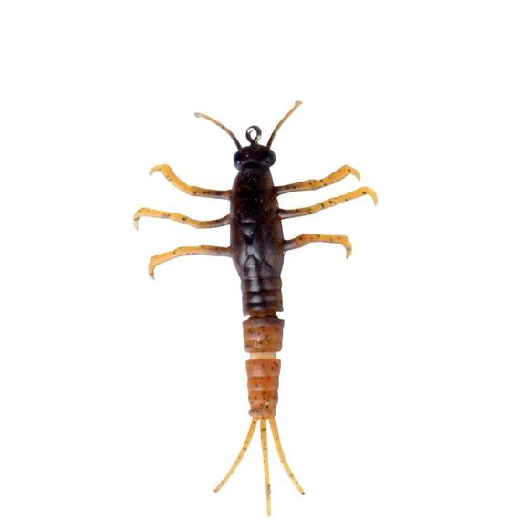 Savage Gear 3D TPE Mayfly Nymph 5cm 2.5g 1-pack 01-Brown i gruppen Sluker / Softbaits / Kreps Og / Creaturebaits hos Sportfiskeprylar.se (50671)