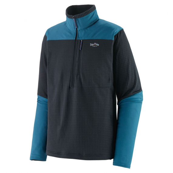 Patagonia M\'s L/S R1 Fitz Roy 1/4 Zip PIBL i gruppen Klær Og Fottøy / Klær / Gensere / Gensere hos Sportfiskeprylar.se (52722-PIBL-Mr)