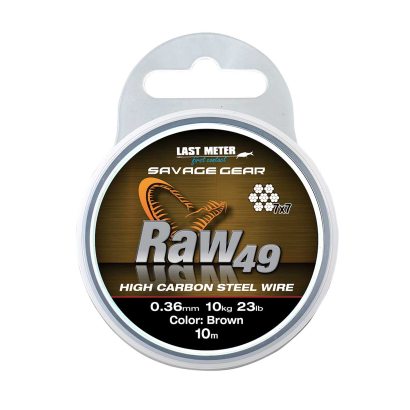 Savage Gear Raw49 Uncoated Brown 10m i gruppen Kroker Og Terminal Takkel / Ledere Og Fortommsmaterialer / Fortommsmaterialer / Wire hos Sportfiskeprylar.se (54894r)