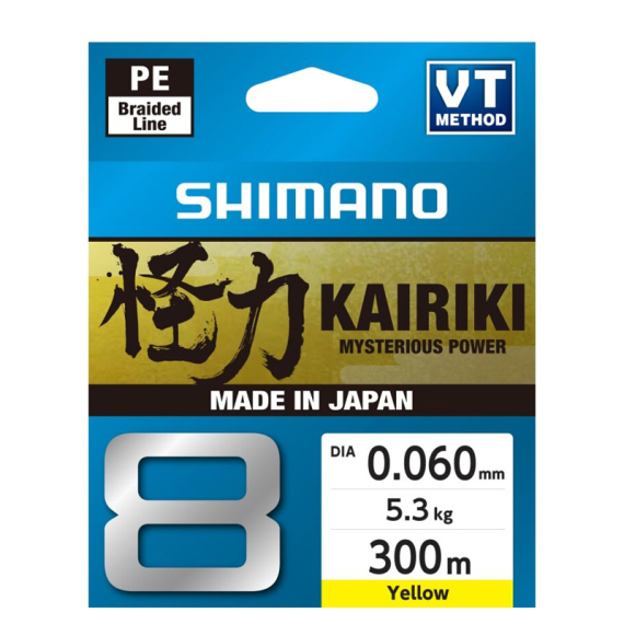 Shimano Kairiki 8 150m Yellow i gruppen Snører / Multifilament hos Sportfiskeprylar.se (59WPLA58R38r)