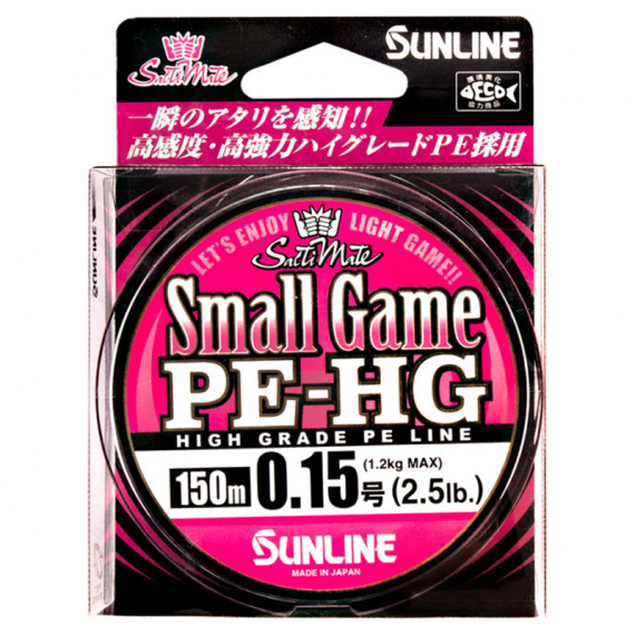 Sunline Small Game PE HG 150m Pink i gruppen Snører / Multifilament hos Sportfiskeprylar.se (60092356r)