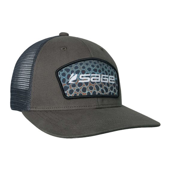 Sage Patch Trucker Green - Brown Trout One Size i gruppen Klær Og Fottøy / Caps Og Annet Hodeplagg / Caps / Trucker Caps hos Sportfiskeprylar.se (7248-402-OS)