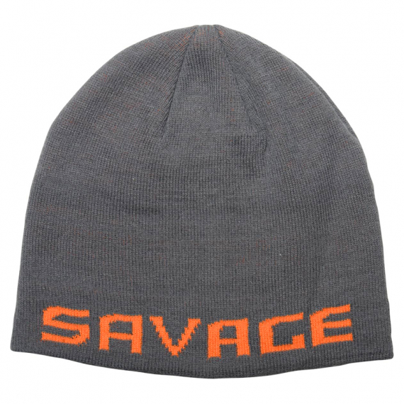 Savage Gear Logo Beanie, Rock Grey/Orange i gruppen Klær Og Fottøy / Caps Og Annet Hodeplagg / Luer Og Annet Hodeplagg hos Sportfiskeprylar.se (73738)