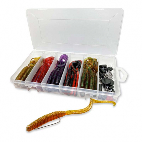 Savage Gear Rib Worm Kit One Size Mix Colors 60pcs i gruppen Sluker / Sluksett hos Sportfiskeprylar.se (74015)