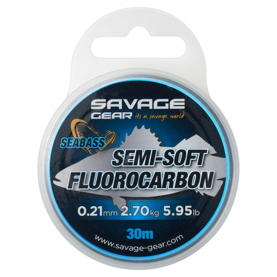 Savage Gear Semi-Soft Fluorocarbon Seabass 30m i gruppen Kroker Og Terminal Takkel / Ledere Og Fortommsmaterialer / Fortommsmaterialer / Fortommsmateriale Fluorokarbon hos Sportfiskeprylar.se (74485r)
