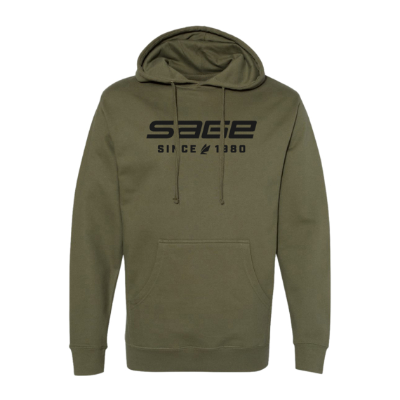 Sage Since 190 Hoody Army i gruppen Klær Og Fottøy / Klær / Gensere / Hettegensere hos Sportfiskeprylar.se (7470-02r)