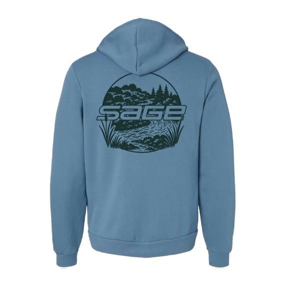 Sage Creekside Zip Hoody Steel Blue i gruppen Klær Og Fottøy / Klær / Gensere / Hettegensere hos Sportfiskeprylar.se (7471-02r)
