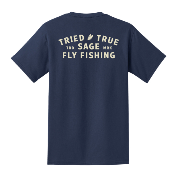 Sage Tried and True Pocket T-shirt Navy i gruppen Klær Og Fottøy / Klær / T-Skjorte hos Sportfiskeprylar.se (7472-02r)