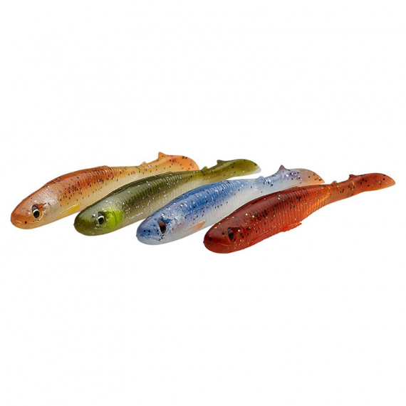 Savage Gear Slender Scoop Shad (4-pack) 11cm 7g - Clear Water Mix i gruppen Sluker / Sluksett hos Sportfiskeprylar.se (76751)