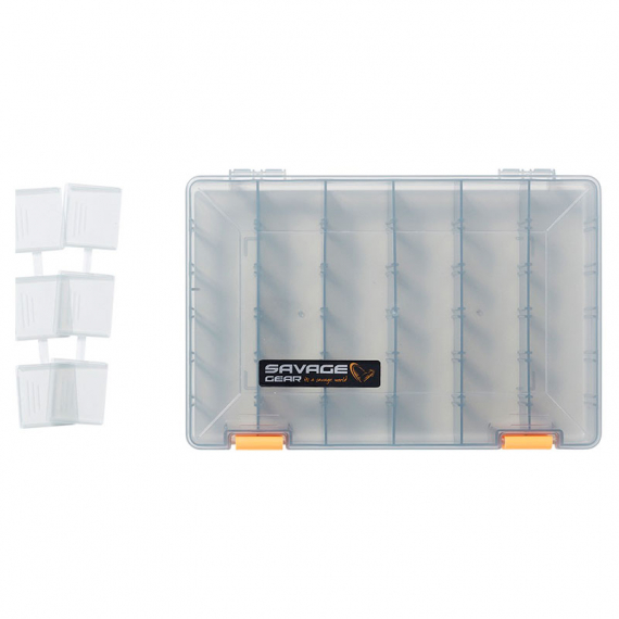 Savage Gear Lurebox 5A Smoke 27.5x18x4.5cm i gruppen Oppbevaring / Utstyrsskrin / Slukboks hos Sportfiskeprylar.se (76775)