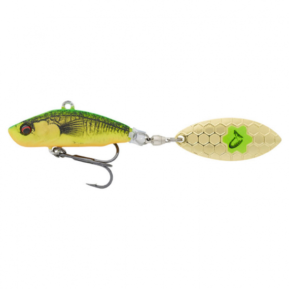 Savage Gear 3D Sticklebait Tailspin 8cm, 18g Sinking - Firetiger i gruppen Sluker / Leppeløse Crankbaits hos Sportfiskeprylar.se (76819)