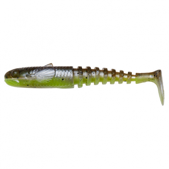 Savage Gear Gobster Shad 11.5cm 16g (5-Pack) - Green Pearl Yellow i gruppen Sluker / Softbaits / Abbor Softbaits Og Gjørs Softbaits hos Sportfiskeprylar.se (76947)