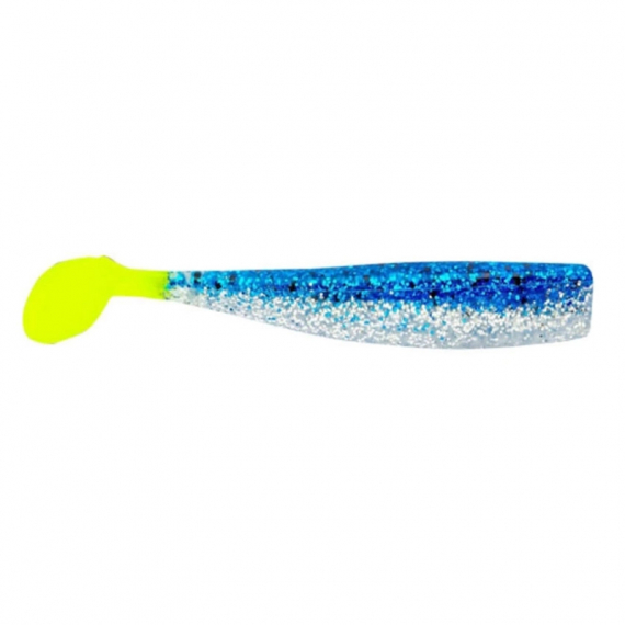 Shaker Shad, 8cm, Blue Ice Chartreuse Tail - 8pack i gruppen Sluker / Softbaits / Abbor Softbaits Og Gjørs Softbaits hos Sportfiskeprylar.se (78-SH325-273)