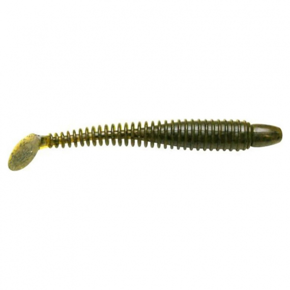 Swimming Ribster 10cm, Green Pumpkin (9pcs) i gruppen Sluker / Softbaits / Vertikal Baits hos Sportfiskeprylar.se (78-SR45-024)