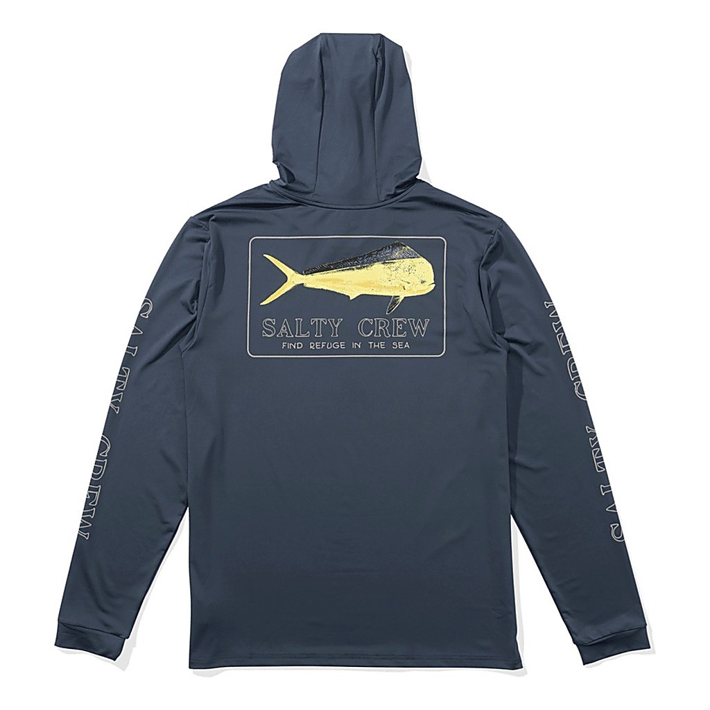 Salty Crew Golden Mahi Hood Sunshirt Blue Fin i gruppen Klær Og Fottøy / UV-klær hos Sportfiskeprylar.se (804046513032r)