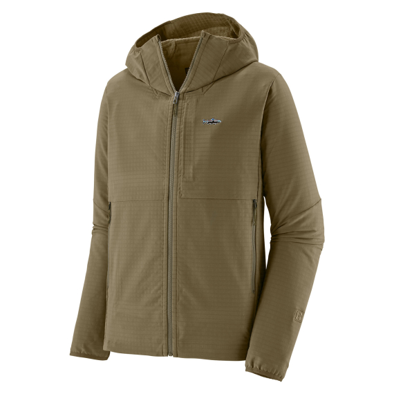 Patagonia M's R1 TechFace Fitz Roy Trout Hoody Dark Ash