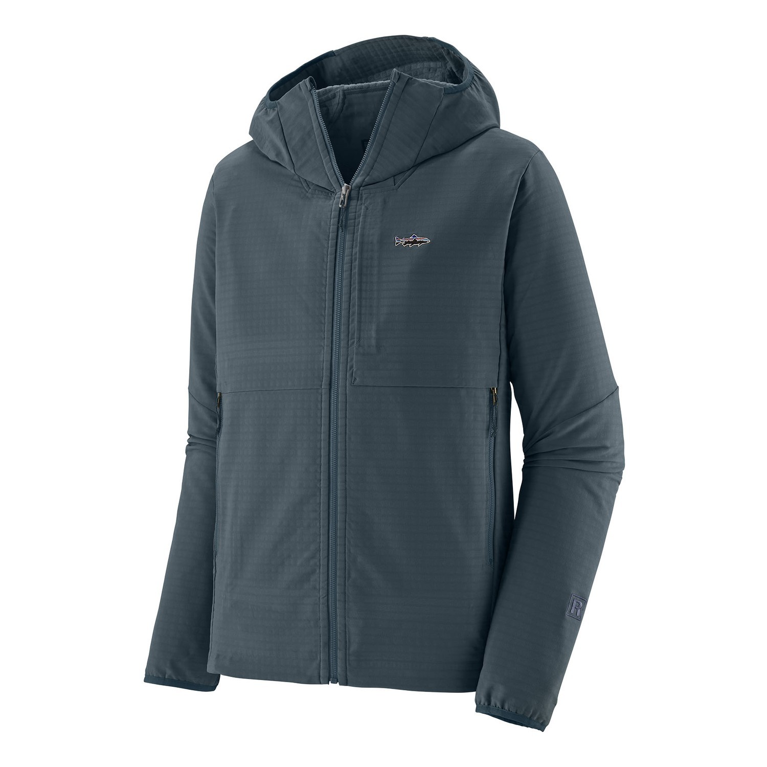 Patagonia M\'s R1 TechFace Fitz Roy Trout Hoody SMTB i gruppen Klær Og Fottøy / Klær / Jakker / Vindstopper hos Sportfiskeprylar.se (81787-SMTB-XXLr)
