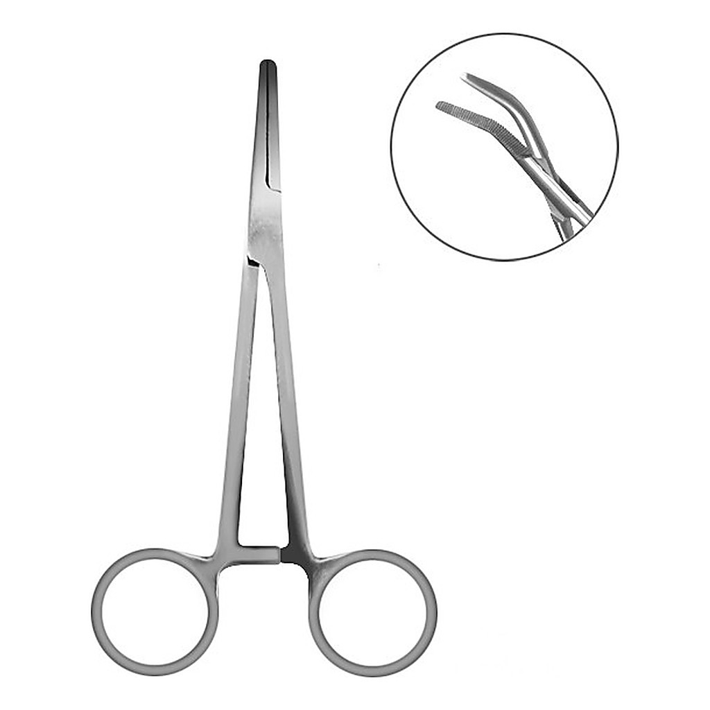 Delphin Curved Forceps - 15 cm i gruppen Utstyr Og Tilbehør / Tenger Og Sakser / Forceps hos Sportfiskeprylar.se (830921015)