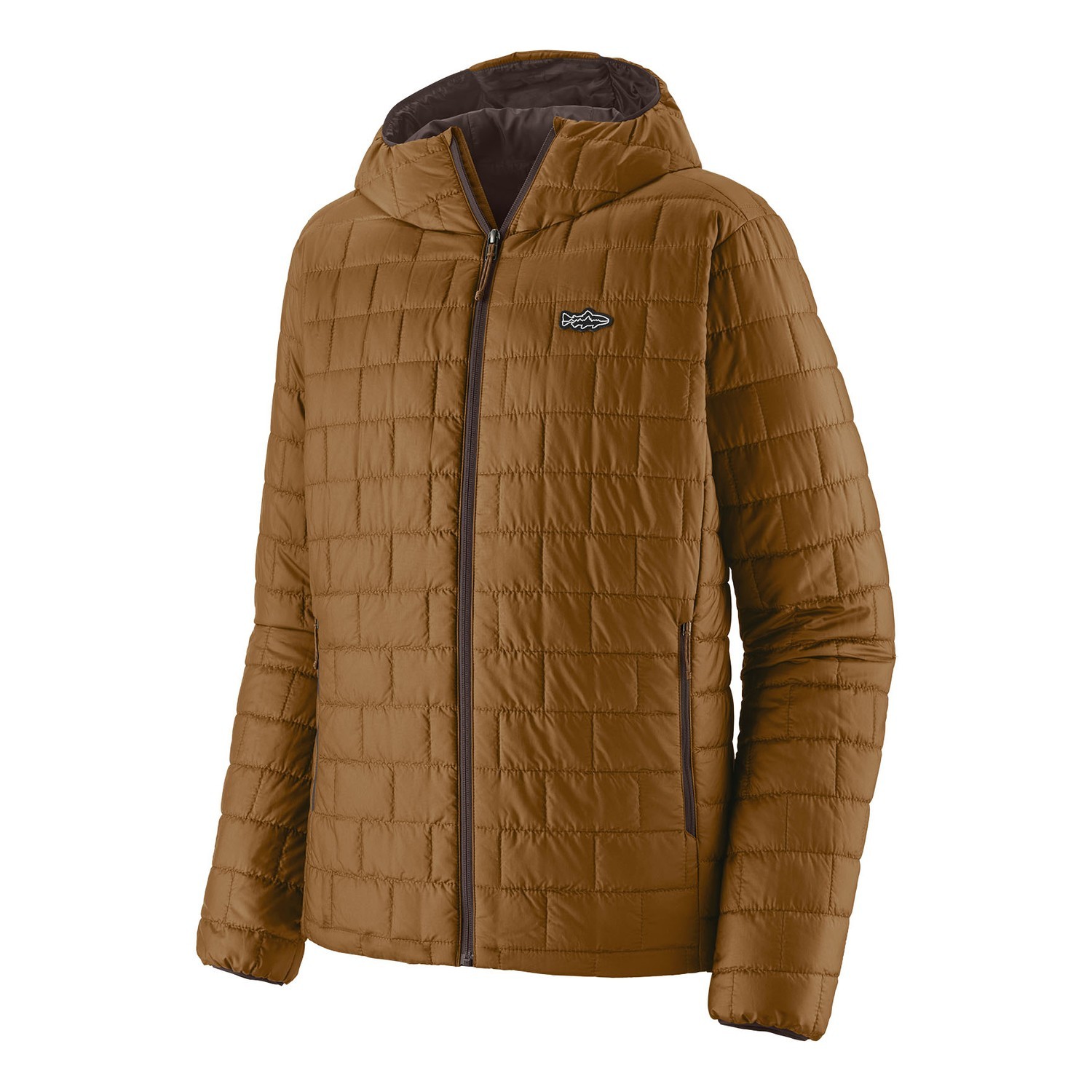 Patagonia M\'s Nano Puff Fitz Roy Trout Hoody WLFB i gruppen Klær Og Fottøy / Klær / Jakker / Dun- og syntetfôrede jakker hos Sportfiskeprylar.se (84456-WLFB-XXLr)