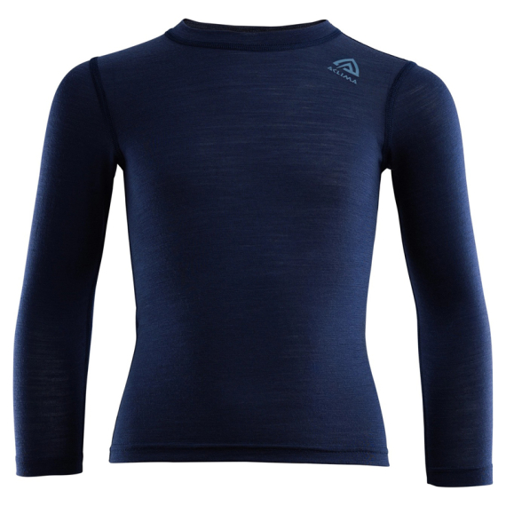 Aclima LightWool 140 Crewneck Kids Navy Blazer i gruppen Klær Og Fottøy / Klær / Mellomlag Og Undertøy / Superundertøy Genser/T-Skjorte hos Sportfiskeprylar.se (90-104431r)