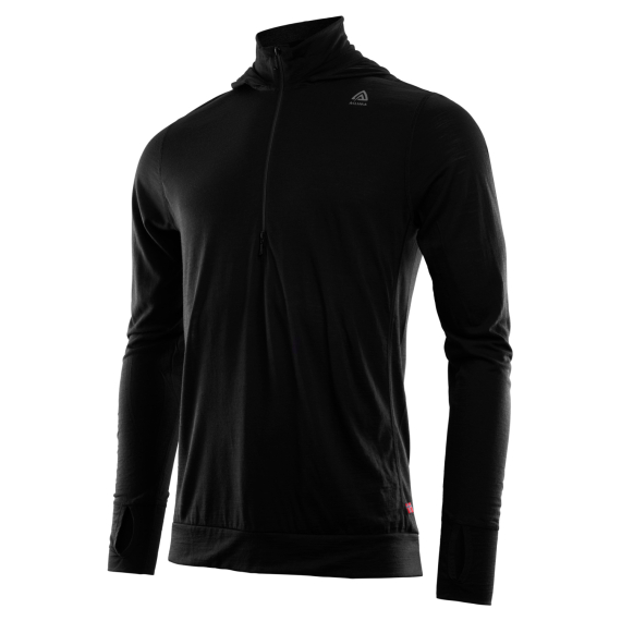 Aclima LightWool 140 Hoodie M\'s Jet Black i gruppen Klær Og Fottøy / Klær / Mellomlag Og Undertøy / Superundertøy Genser/T-Skjorte hos Sportfiskeprylar.se (90-104627r)