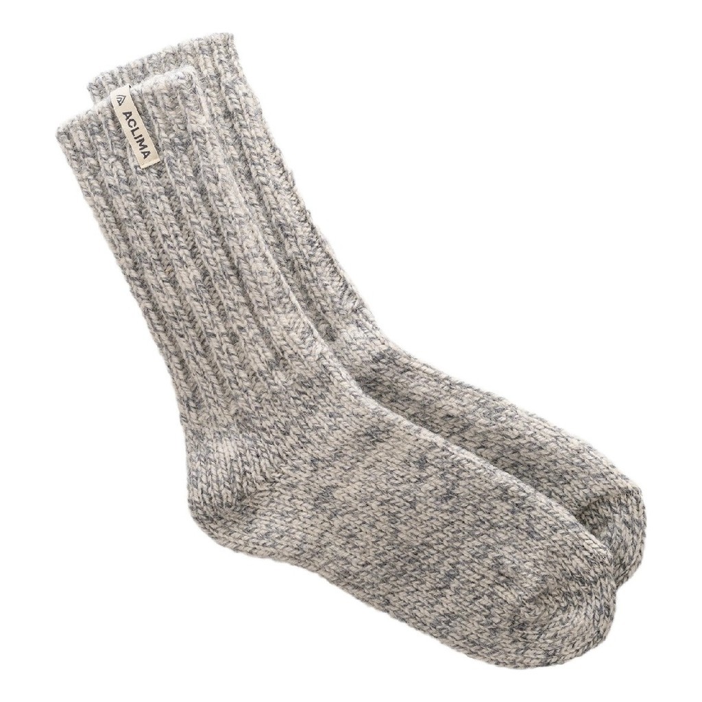 Aclima Norwegian Wool Socks Grey / White i gruppen Klær Og Fottøy / Klær / Mellomlag Og Undertøy / Sokker hos Sportfiskeprylar.se (90-107363r)