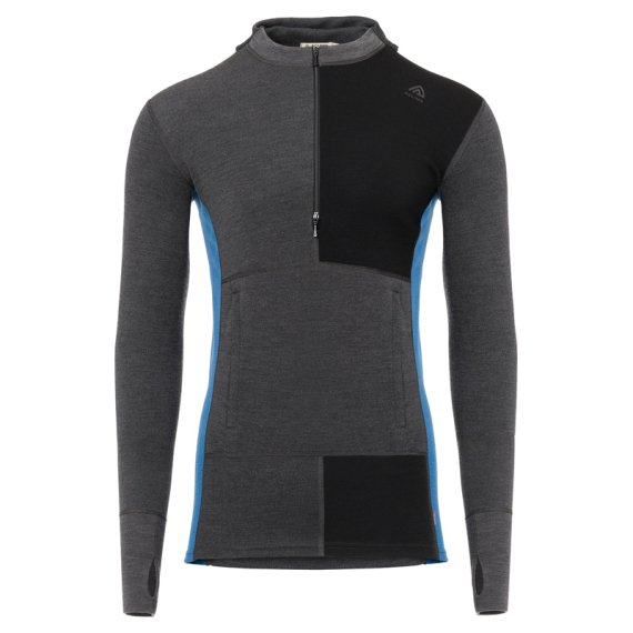 Aclima WarmWool Hoodsweater w/zip M\'s Marengo/Jet Black/Corsair i gruppen Klær Og Fottøy / Klær / Mellomlag Og Undertøy / Superundertøy Genser/T-Skjorte hos Sportfiskeprylar.se (90-108795r)