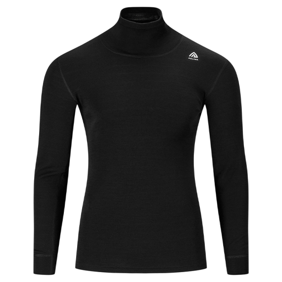 Aclima WarmWool Roll Neck M\'s Jet Black i gruppen Klær Og Fottøy / Klær / Mellomlag Og Undertøy / Superundertøy Genser/T-Skjorte hos Sportfiskeprylar.se (90-110979r)