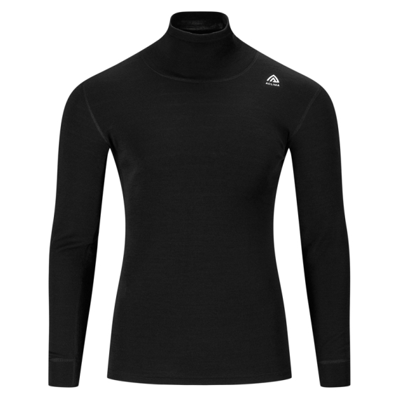 Aclima FleeceWool V2 Polo w/ zip M\'s Jet Black i gruppen Klær Og Fottøy / Klær / Mellomlag Og Undertøy / Superundertøy Genser/T-Skjorte hos Sportfiskeprylar.se (90-111009r)