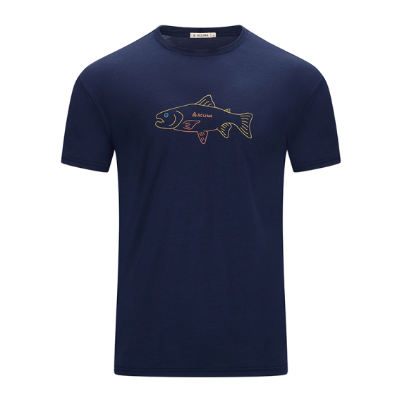 Aclima LightWool 140 Classic Tee Salmon M\'s Navy Blazer i gruppen Klær Og Fottøy / Klær / T-Skjorte hos Sportfiskeprylar.se (90-111560r)