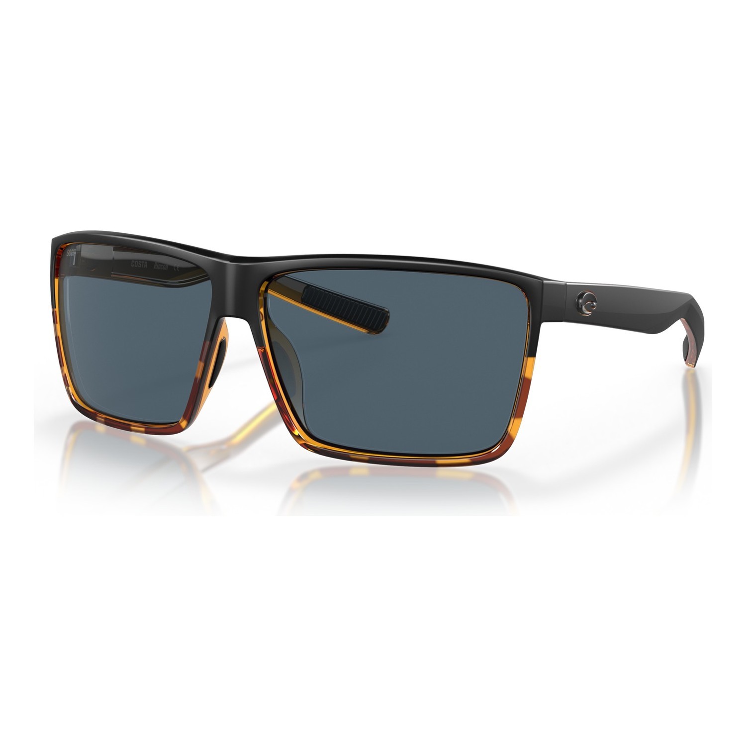 Costa Rincon-181 Matte Black/Shiny Tortoise-Gray 580P i gruppen Klær Og Fottøy / Briller / Polaroid Briller hos Sportfiskeprylar.se (90180963)