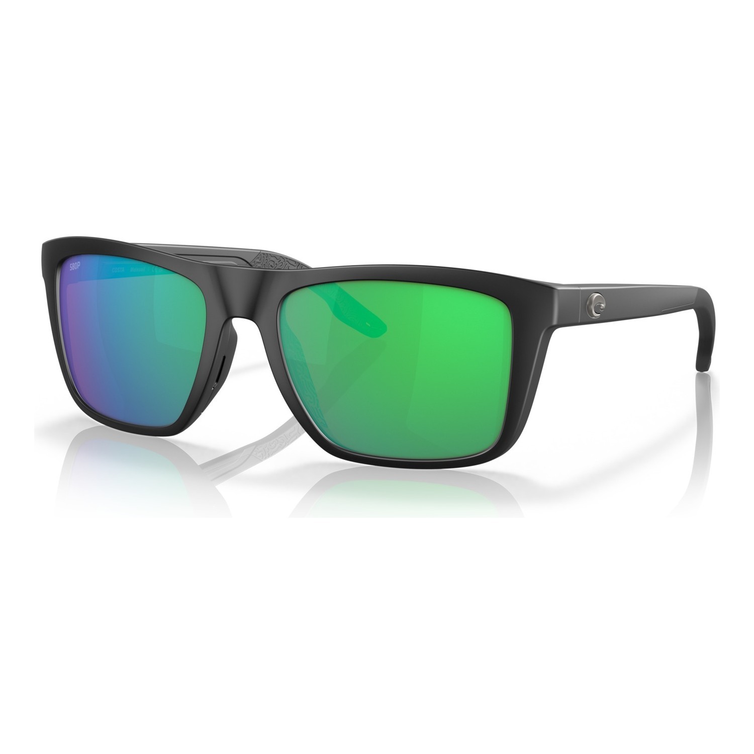 Costa Mainsail-Matte Black-Green Mirror 580P i gruppen Klær Og Fottøy / Briller / Polaroid Briller hos Sportfiskeprylar.se (91070255)