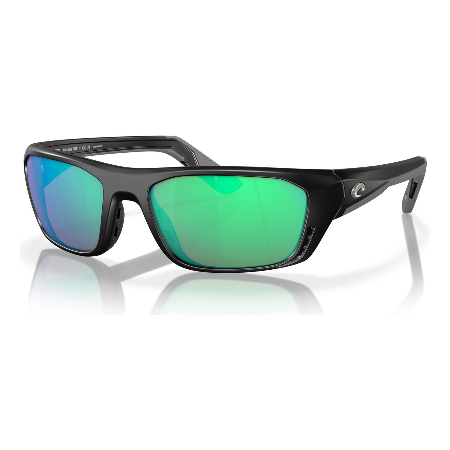 Costa Whitetip Pro-Matte Black-Green Mirror 580G i gruppen Klær Og Fottøy / Briller / Polaroid Briller hos Sportfiskeprylar.se (91150257)
