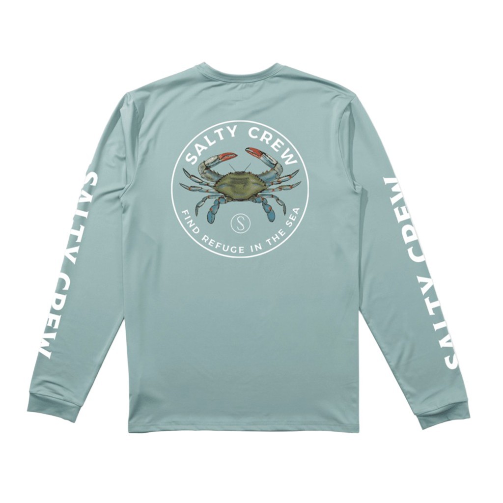 Salty Crew Blue Crabber L/S Sunshirt MACKEREL i gruppen Klær Og Fottøy / UV-klær hos Sportfiskeprylar.se (9334966015923r)