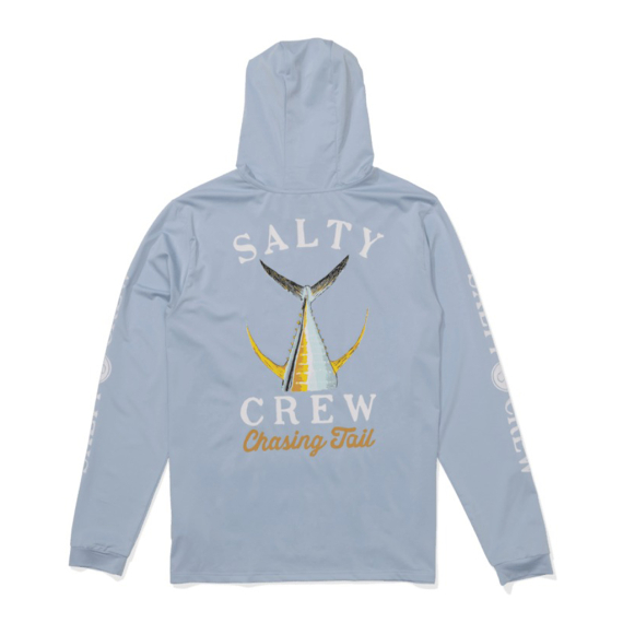 Salty Crew Tailed Hood Sunshirt Blue Fog i gruppen Klær Og Fottøy / UV-klær hos Sportfiskeprylar.se (9334966016166r)