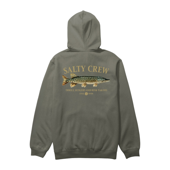 Salty Crew Euro Pike Hood Fleece Dusty Olive i gruppen Klær Og Fottøy / Klær / Gensere / Hettegensere hos Sportfiskeprylar.se (9334966019464r)