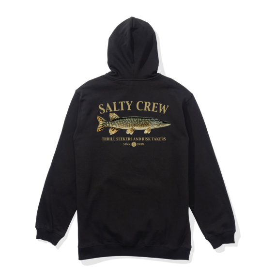 Salty Crew Euro Pike Hood Fleece Black i gruppen Klær Og Fottøy / Klær / Gensere / Hettegensere hos Sportfiskeprylar.se (9334966187569r)