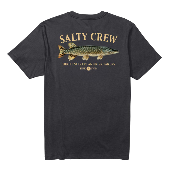 Salty Crew Euro Pike S/S Tee Black i gruppen Klær Og Fottøy / Klær / T-Skjorte hos Sportfiskeprylar.se (9334966199432r)