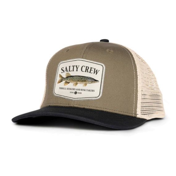 Salty Crew Euro Pike Trucker Oliveblack i gruppen Klær Og Fottøy / Caps Og Annet Hodeplagg / Caps hos Sportfiskeprylar.se (9334966200008)